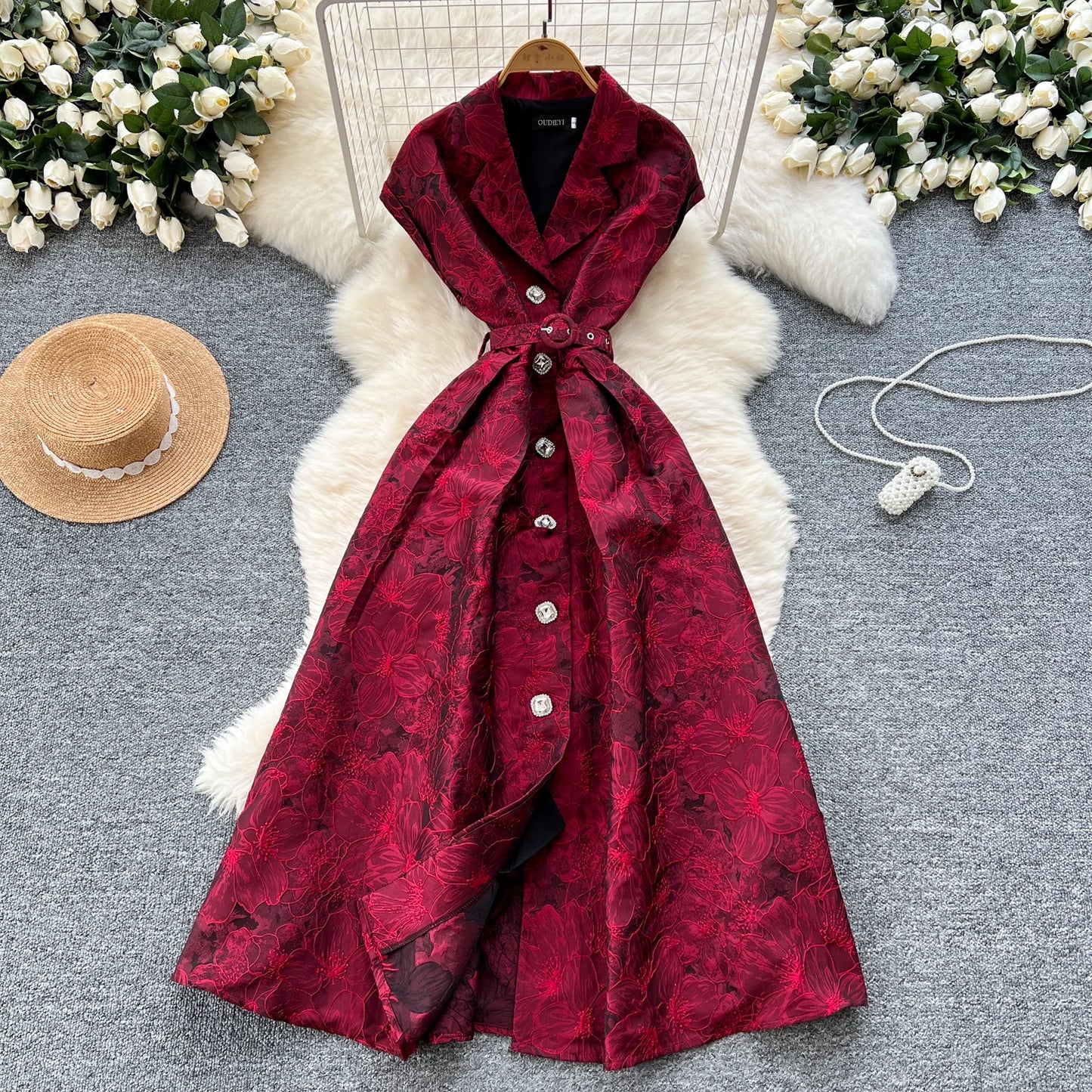 Vestido de verão com estampa.