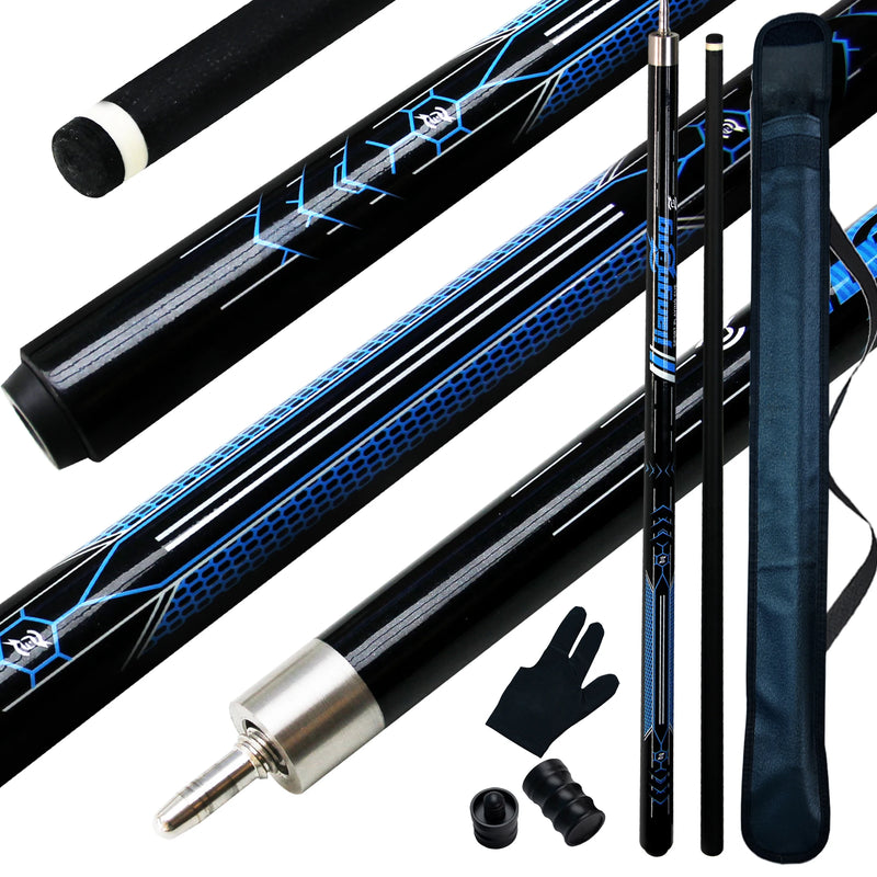 Taco de bilhar profissional com ponta de 12,5 mm, fibra de vidro e carbono