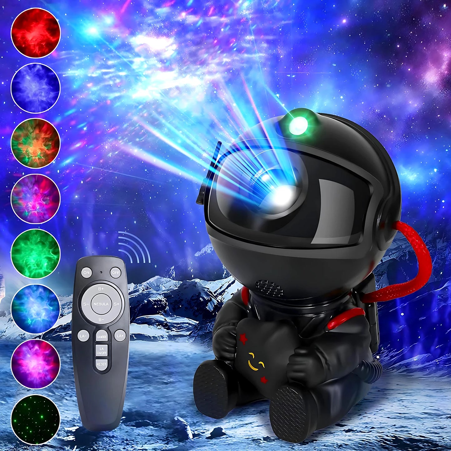 Projetor de estrelas Galaxy Night Light Astronauta Projetor espacial Estrelado