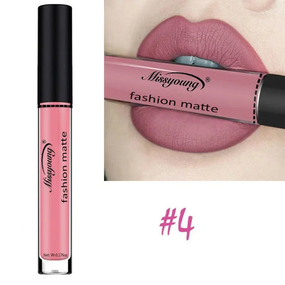 Batom Marrom Nude Chocolate Cor Batom Líquido Brilho Labial.