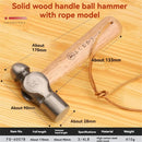 Mini martelo de cabeça redonda e plana, martelo de encaixe, madeira maciça