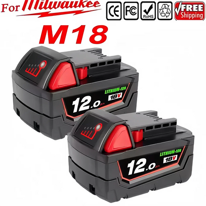Bateria de íons de lítio de 18 V e 12,0 Ah,  Milwaukee.