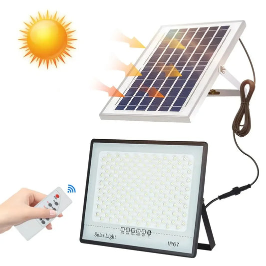 Luzes solares para jardim externo Refletor LED.