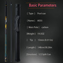 Taco de bilhar profissional de carbono com ponta de 13 mm, cabo de couro