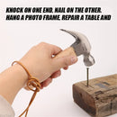 Mini martelo de cabeça redonda e plana, martelo de encaixe, madeira maciça