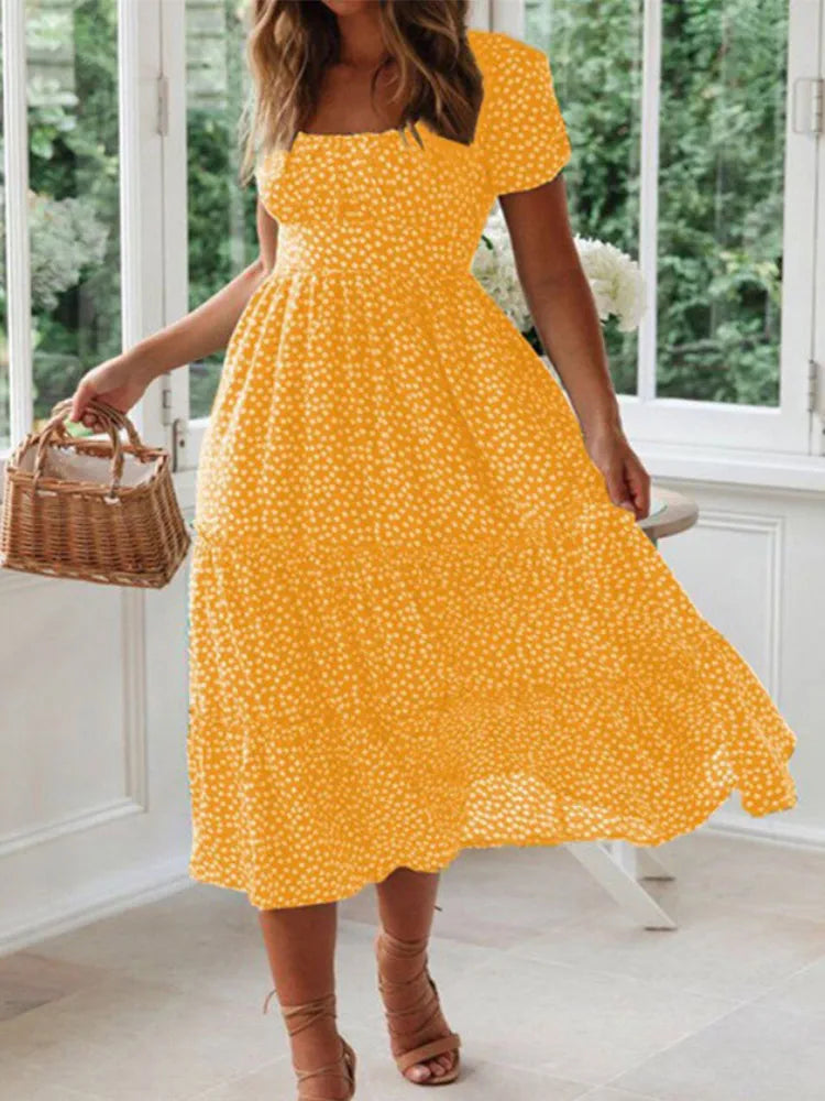 Vestidos Vintage, Estampa Manga casual.