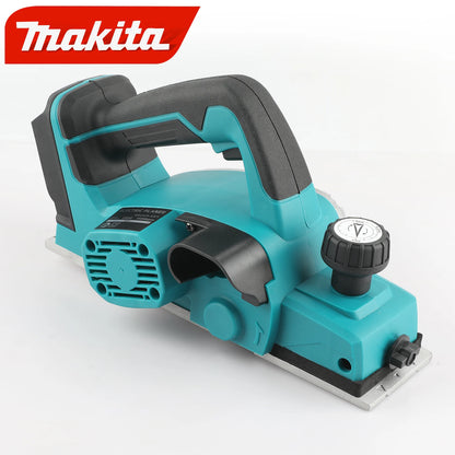Plaina manual sem fio Makita de 18 V compatível com bateria.
