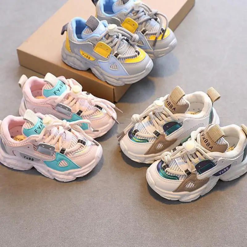 tênis casuais de malha,Tamanho 21-36 Sapatos de bebê para meninos e meninas,