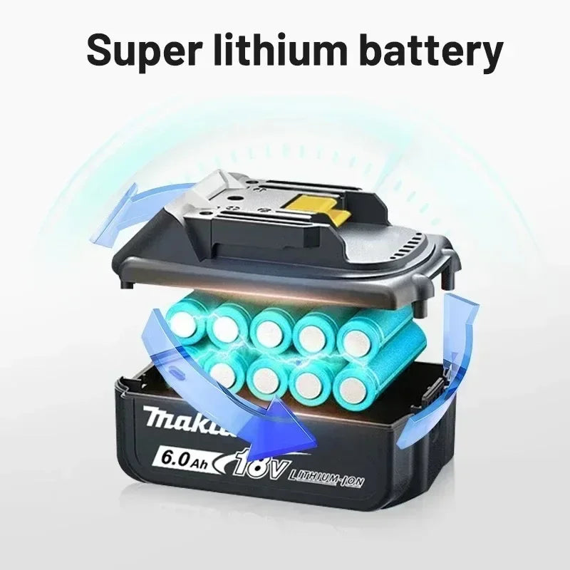 Bateria recarregável Makita 18V 6Ah.