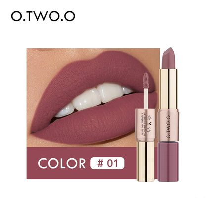 Batom Matte e Batom Líquido 12 Cores Maquiagem Brilho Labial.