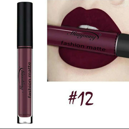 Batom Marrom Nude Chocolate Cor Batom Líquido Brilho Labial.