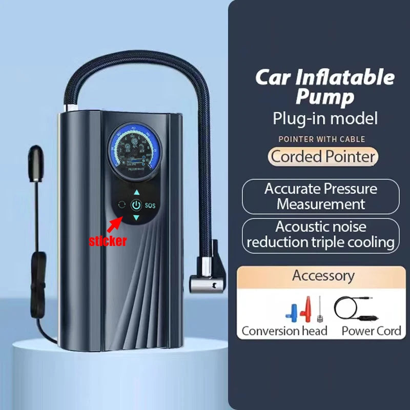 Compressor de ar, bomba de ar para carro, inflador de pneus portátil.