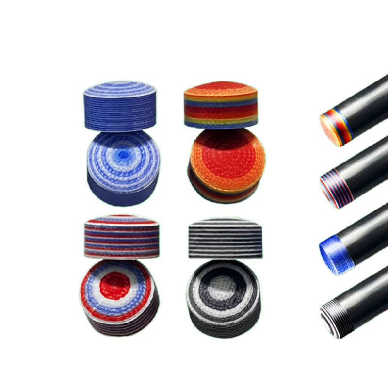 4 peças de pontas de taco de salto multicamadas de 14 mm,coloridas