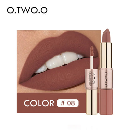 Batom Matte e Batom Líquido 12 Cores Maquiagem Brilho Labial.