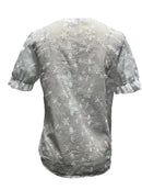 Blusa feminina de renda com decote em v, camisa emendada,tops elegantes.