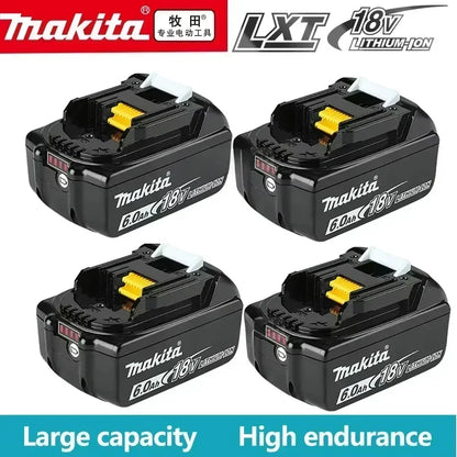 Bateria Makita,de 18 V 6 Ah, com indicador de bateria, bateria recarregável.