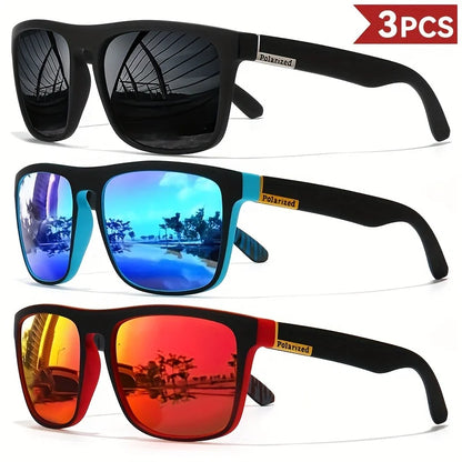 Óculos de sol polarizados quadrados vintage da moda, masculinos e femininos