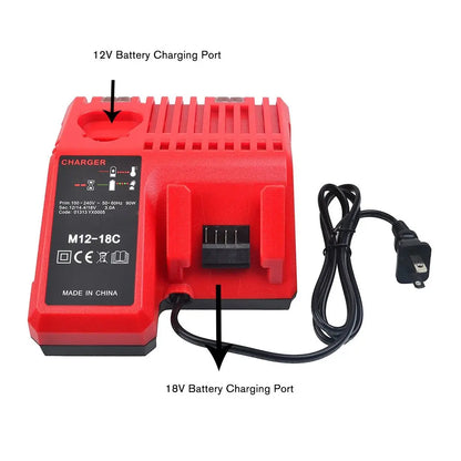 Carregador de bateria de íons de lítio M12-18C para Milwaukee 12 V.
