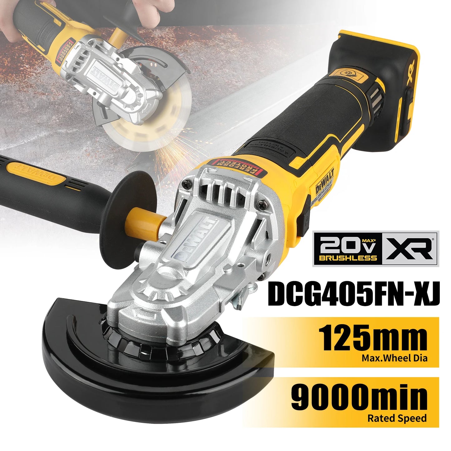DeWalt Destornilhador de impacto sem escobillas, amoladora angular.
