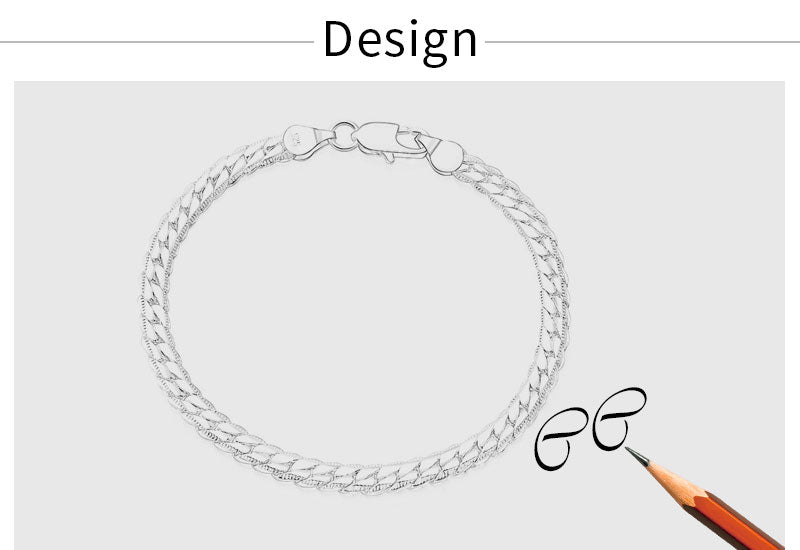 Colar de ouro 18K/prata com 6 mm de largura, corrente completa de 8/18/20/24 polegadas para mulheres e homens.