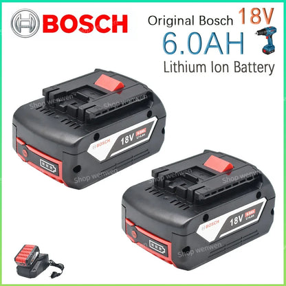 Bateria de lítio original BOSCH 18V, pacote de bateria Bosch 6.0AH.