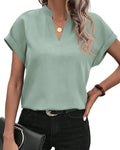 Blusa feminina camisa branca  com decote em v algodão.