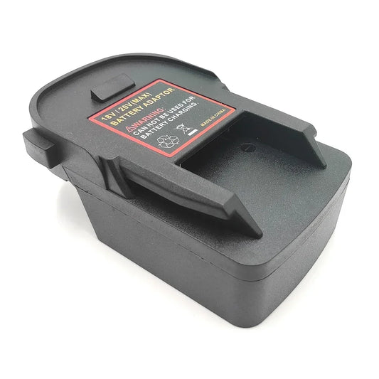 Adaptador de bateria para baterias de lítio Milwaukee de 18 V. Converte baterias Milwaukee em baterias de lítio.