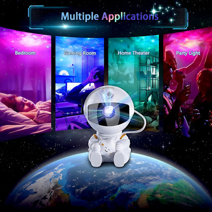 Projetor de estrelas Galaxy Night Light Astronauta Projetor espacial Estrelado