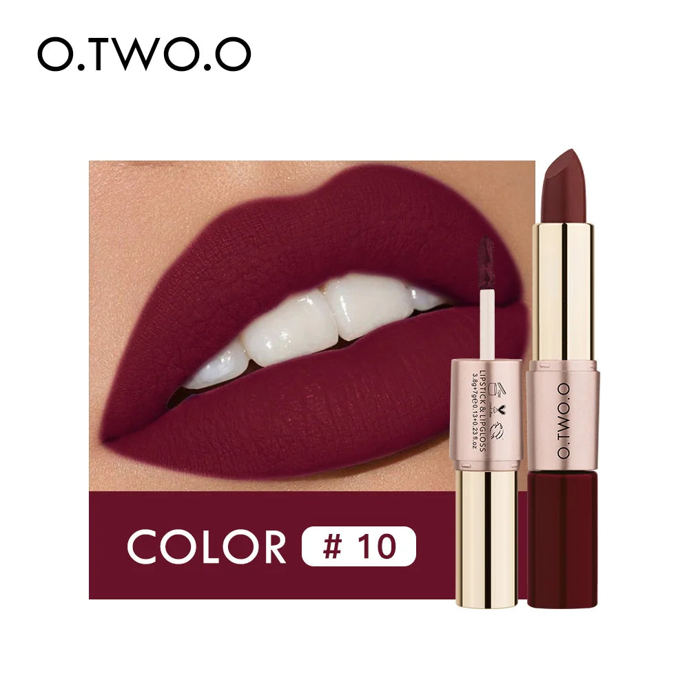 Batom Matte e Batom Líquido 12 Cores Maquiagem Brilho Labial.