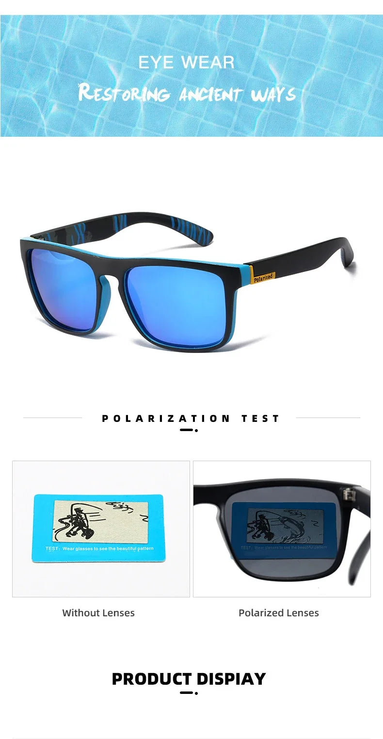 Um par de óculos de sol polarizados vintage da moda, óculos de pesca retrô de luxo