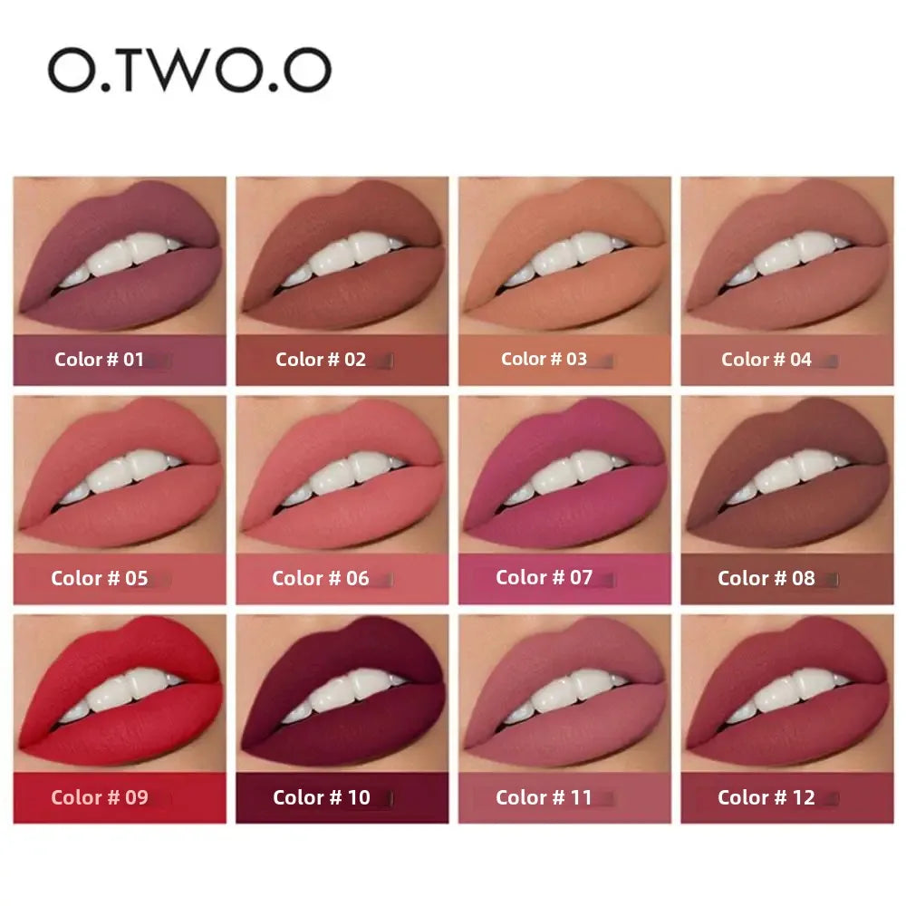Batom Matte Brilho Labial Cosméticos À Prova D'água.