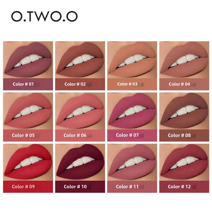 Batom Matte Brilho Labial Cosméticos À Prova D'água.
