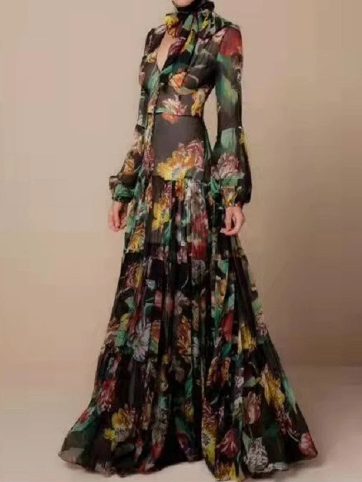 Vestidos Femininos Elegantes Estampa Floral.