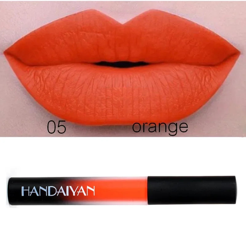 Batom Marrom Nude Chocolate Cor Batom Líquido Brilho Labial.