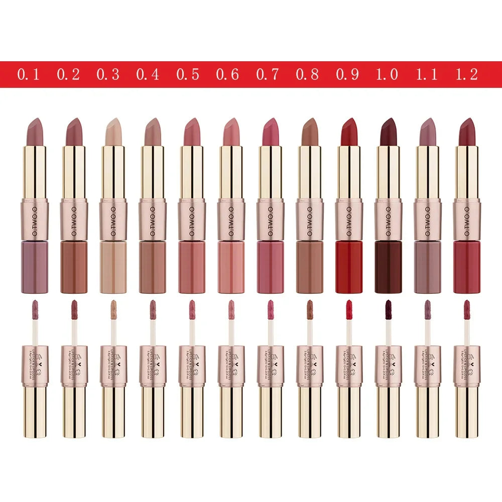 Batom Matte Brilho Labial Cosméticos À Prova D'água.