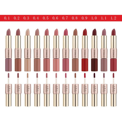 Batom Matte Brilho Labial Cosméticos À Prova D'água.