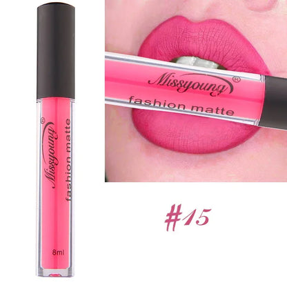 Batom Marrom Nude Chocolate Cor Batom Líquido Brilho Labial.