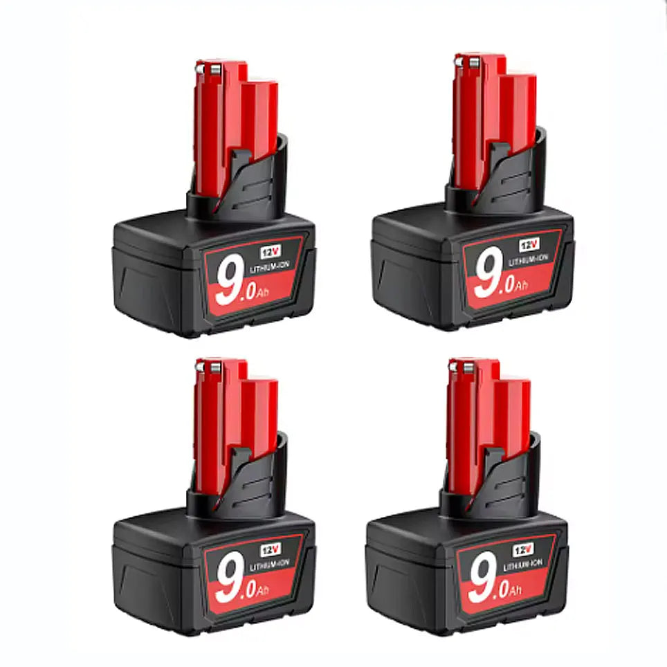 bateria Milwaukee M12 de 6,0 Ah e 12 V com luz recarregável