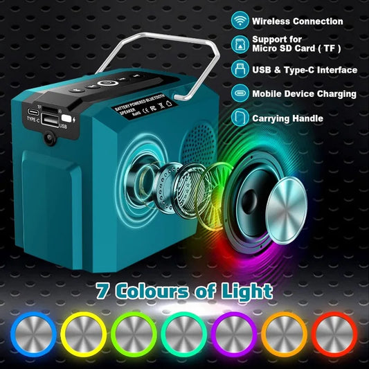 Reprodutor Bluetooth para Makita 18V bateria de íon de lítio BL1820 BL1830 BL1840.