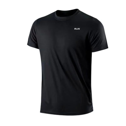 Camiseta masculina de manga curta, secagem rápida, para academia, corrida,