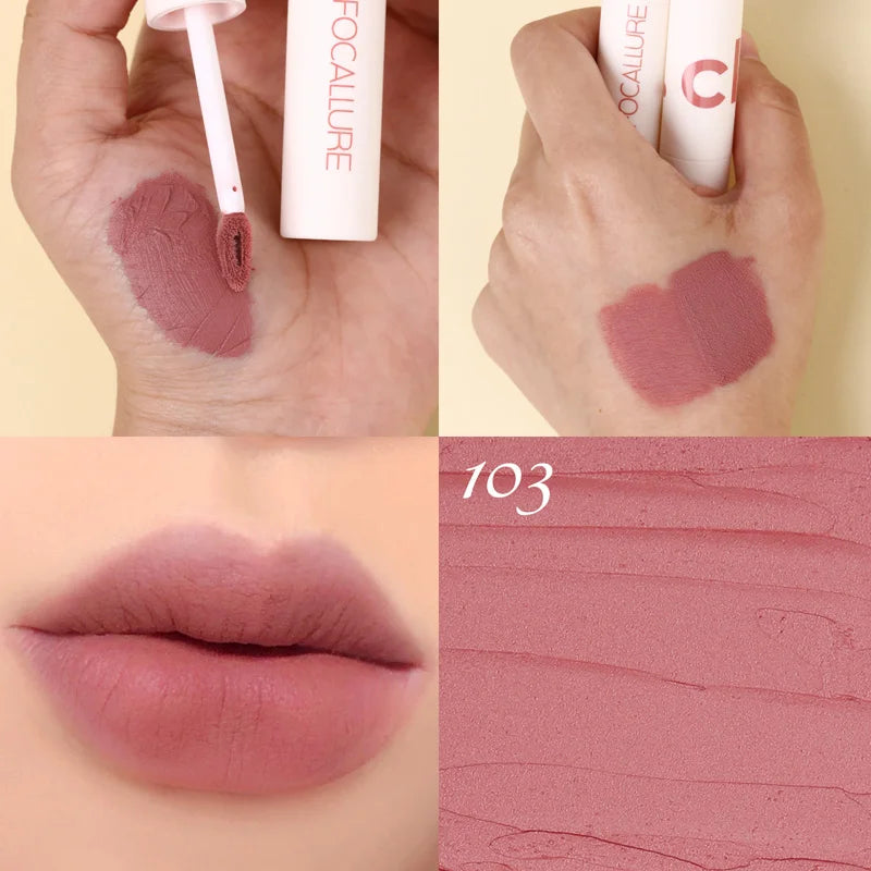Atacado FOCALLURE Velvet Matte Batons À Prova D'água Lipclay Batom Líquido.