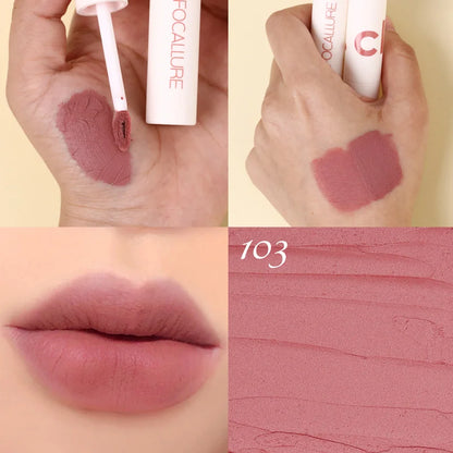 Atacado FOCALLURE Velvet Matte Batons À Prova D'água Lipclay Batom Líquido.