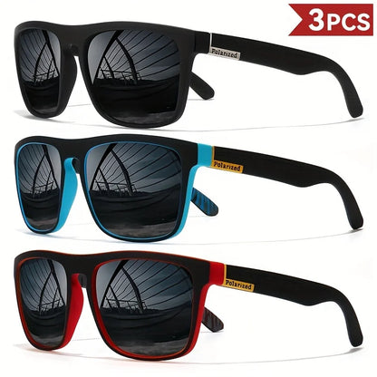 Óculos de sol polarizados quadrados vintage da moda, masculinos e femininos