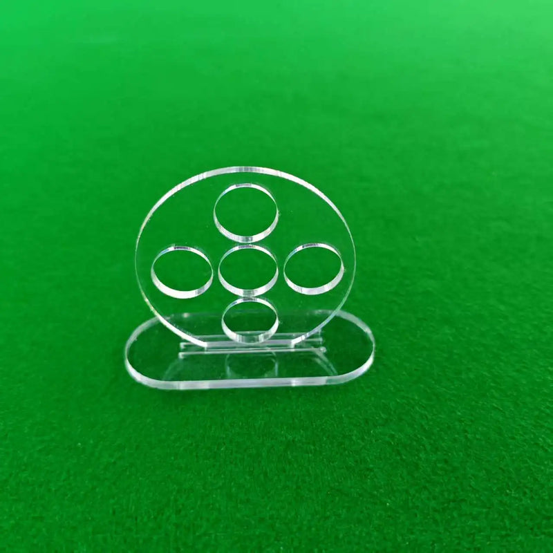 1 peça de auxílio para treinamento de tiro de bilhar com 5 buracos e 1 buraco