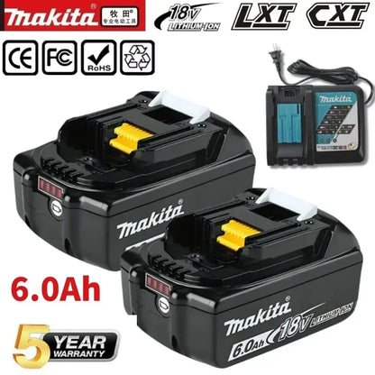 Bateria recarregável Makita 18V 6Ah.