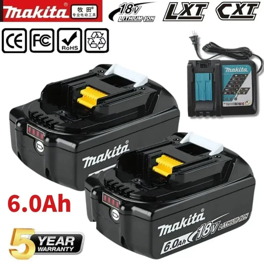 Bateria recarregável Makita 18V 6Ah.