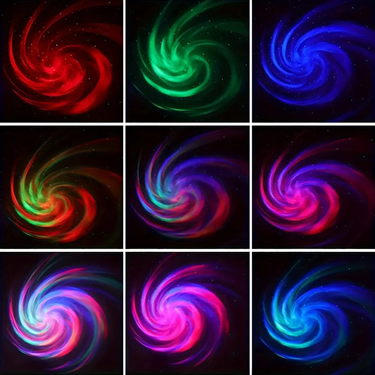 Lâmpada de projetor LED Star Galaxy com rotação automática USB.