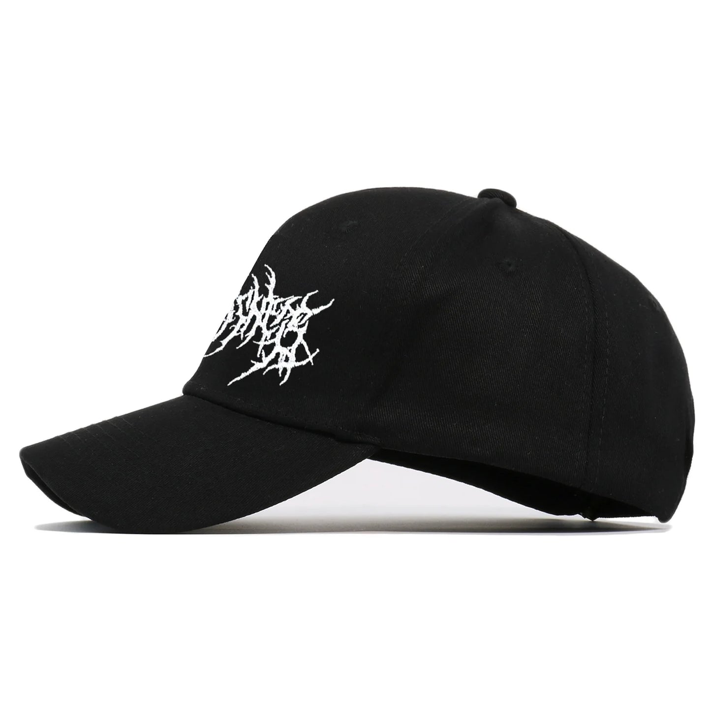 Boné de beisebol gótico punk de rua feminino, moda algodão, bordado, esportes