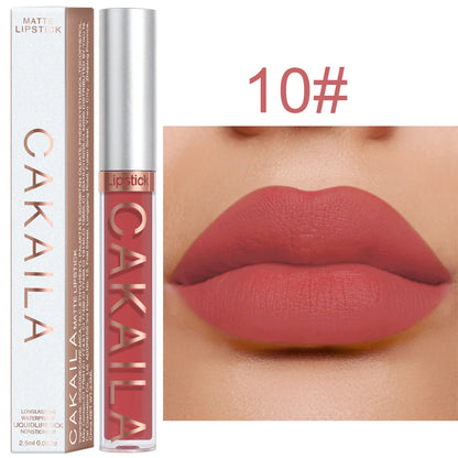 Brilho labial fosco 18 cores atacado, batom líquido barato.