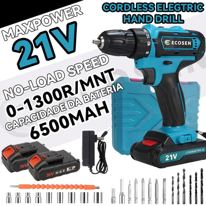 Furadeira Parafusadeira Bivolt C/maleta 2 Bateria  Electric Drill.